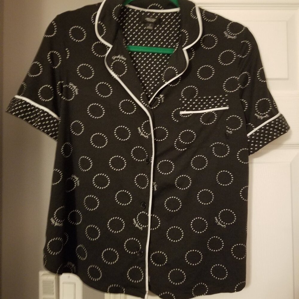 Vera Wang Black w/ White Polka-Dots Soft Pajamas
